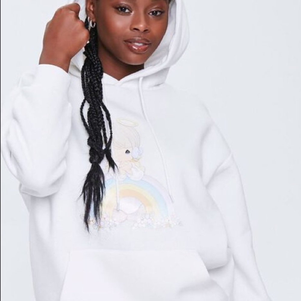 Forever 21 Precious Moments White Hoodie